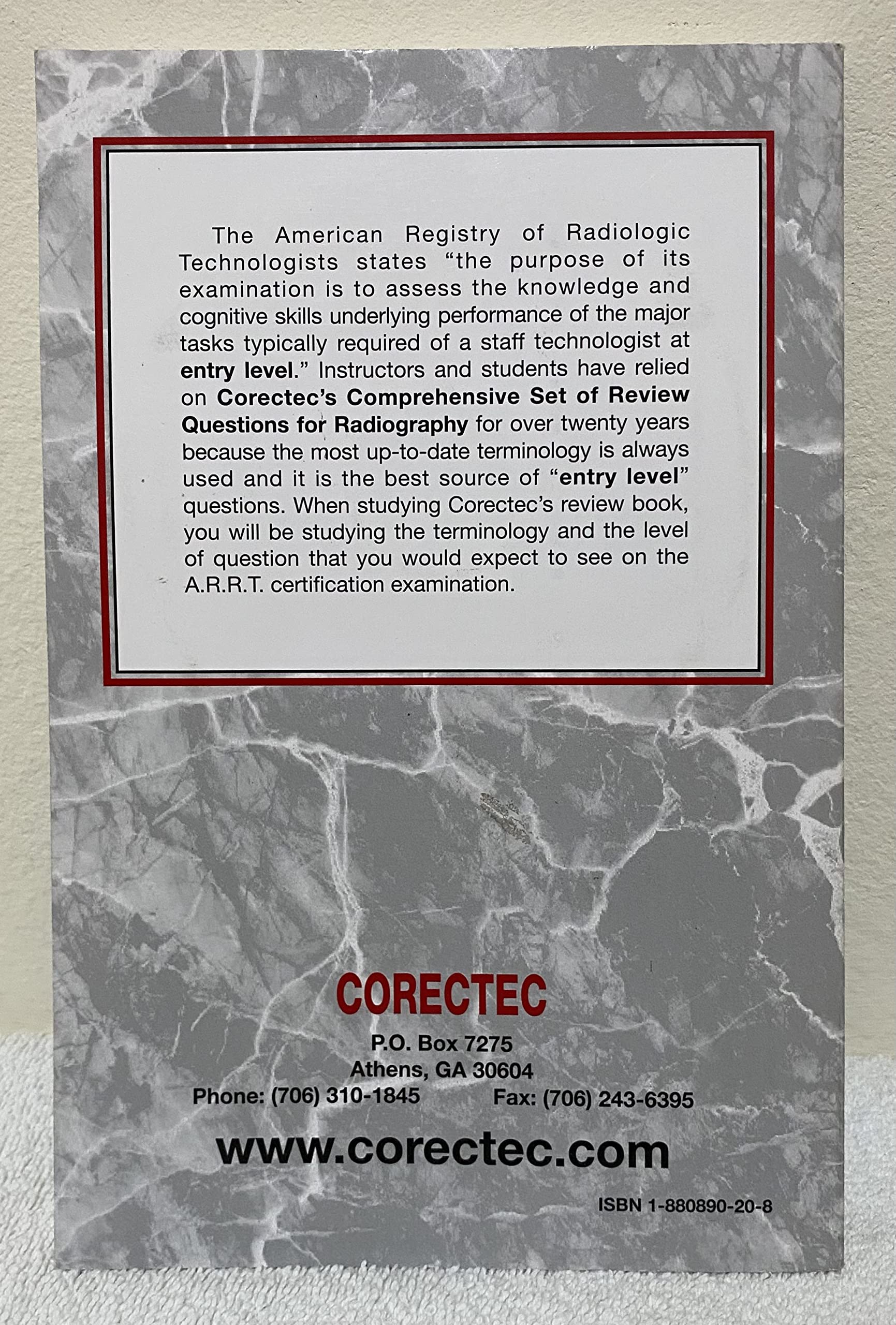 Corectec'S Comprehensive Set Of Review Questions For Radiography