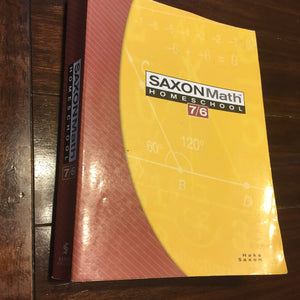 Saxon Math 7/6: Homeschool Edition Student Text,New