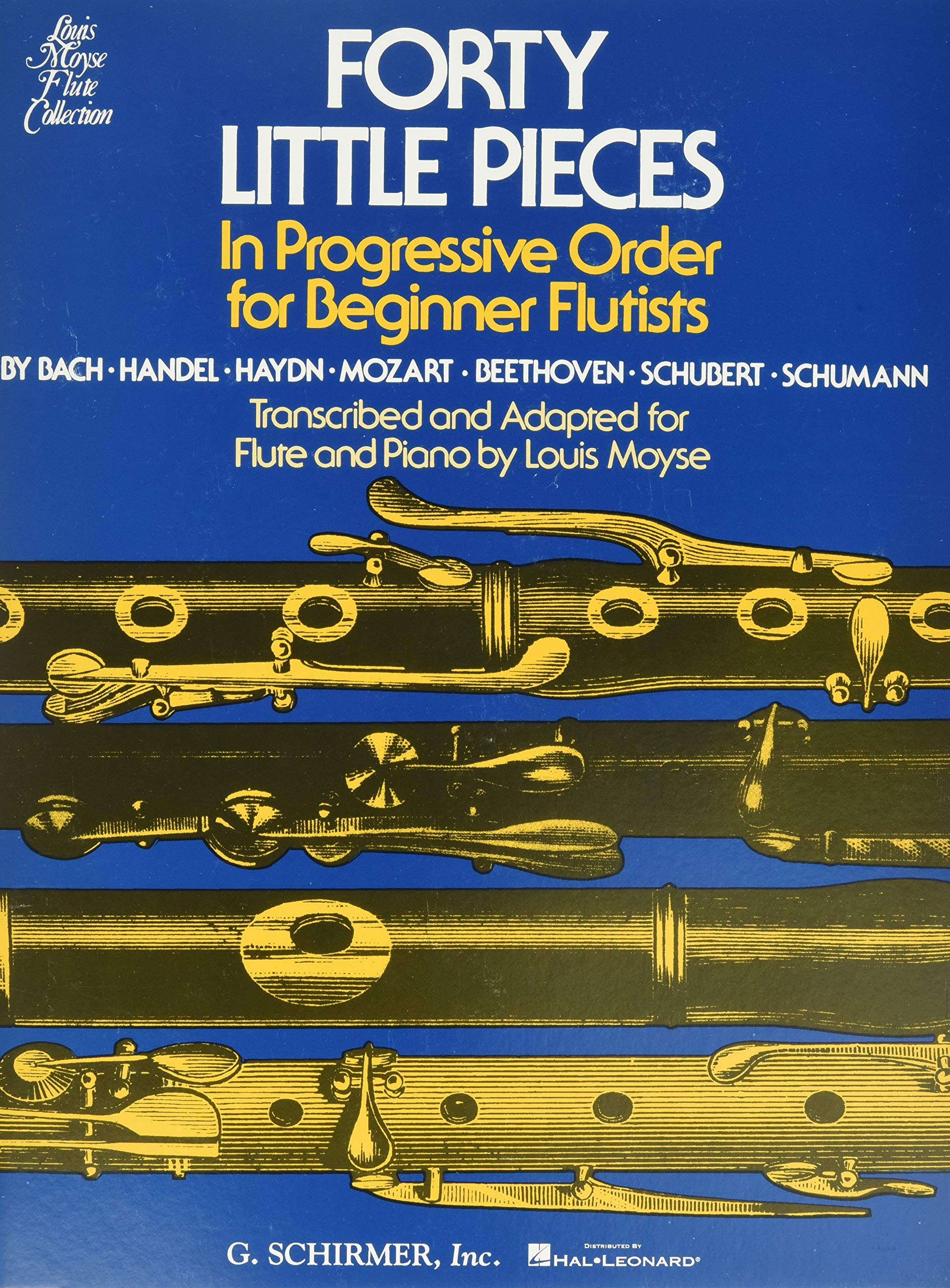 Forty (40) Little Pieces: for Flute & Piano (Louis Moyse Flute Collection)  Piano and Flute Sheet Music Books  Piano & Flute L,New