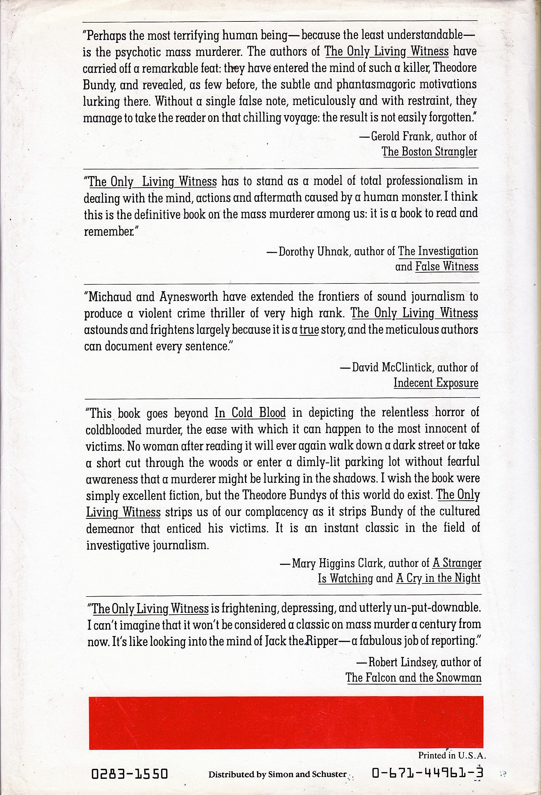 The Only Living Witness,New