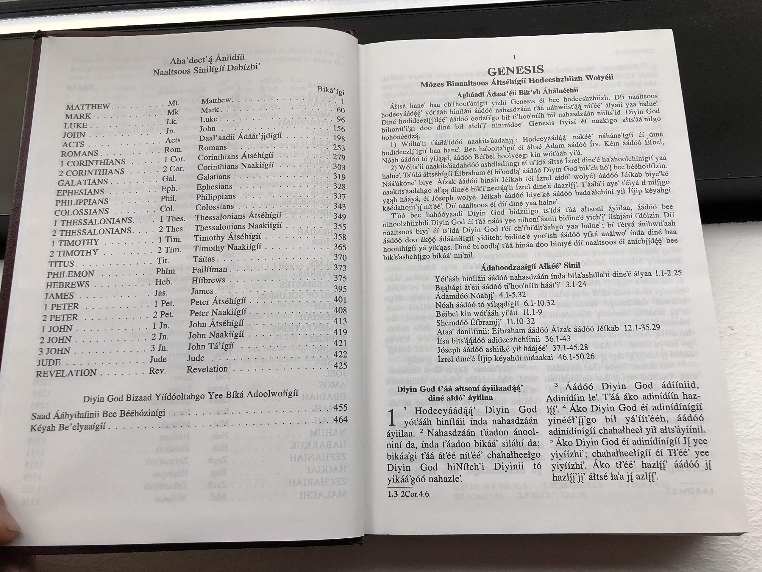 Diyin God Bizaad  Navajo Bible,Used