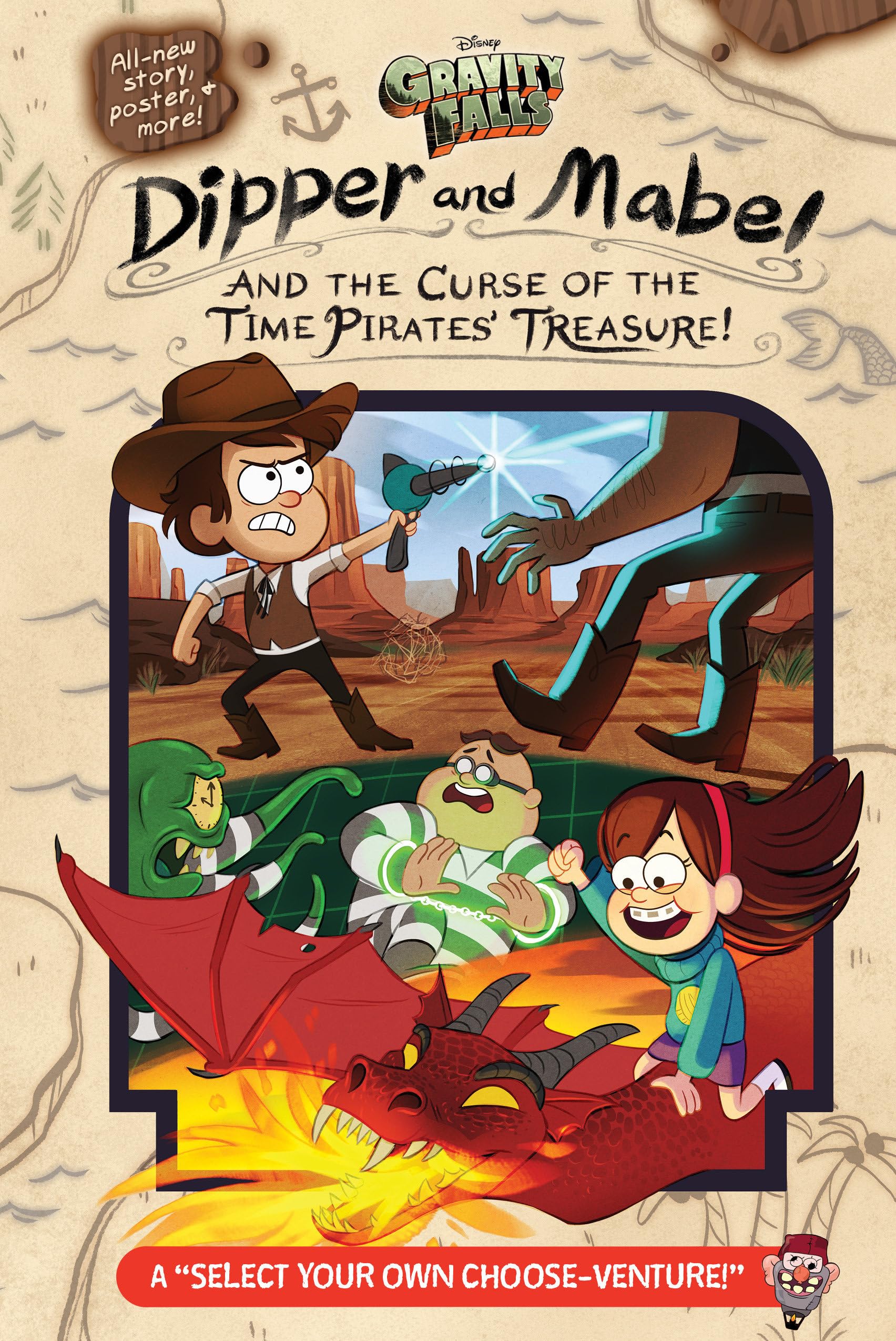 Gravity Falls:: Dipper and Mabel and the Curse of the Time Pirates' Treasure!: A Select Your Own ChooseVenture!,New