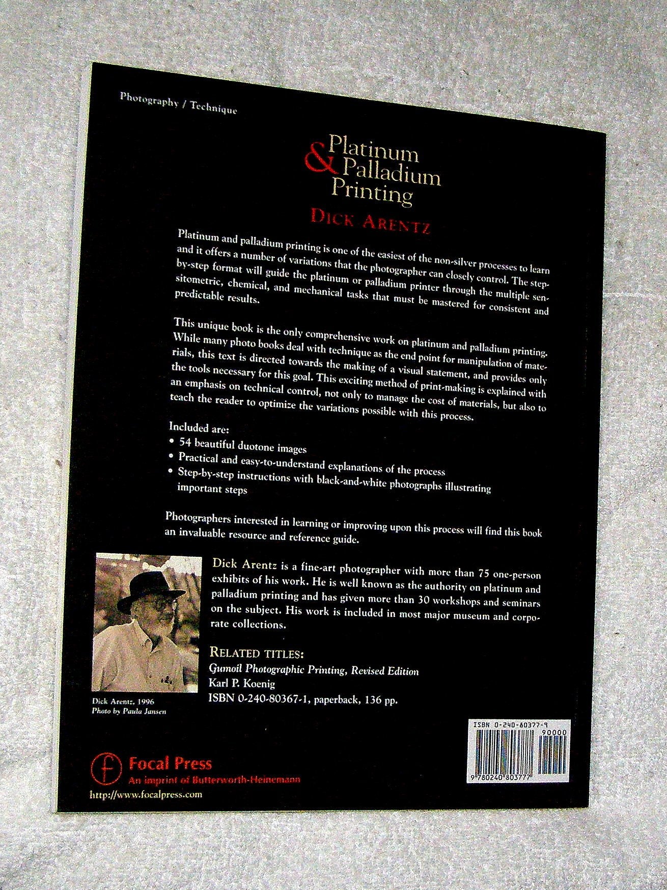 Platinum And Palladium Printing,Used