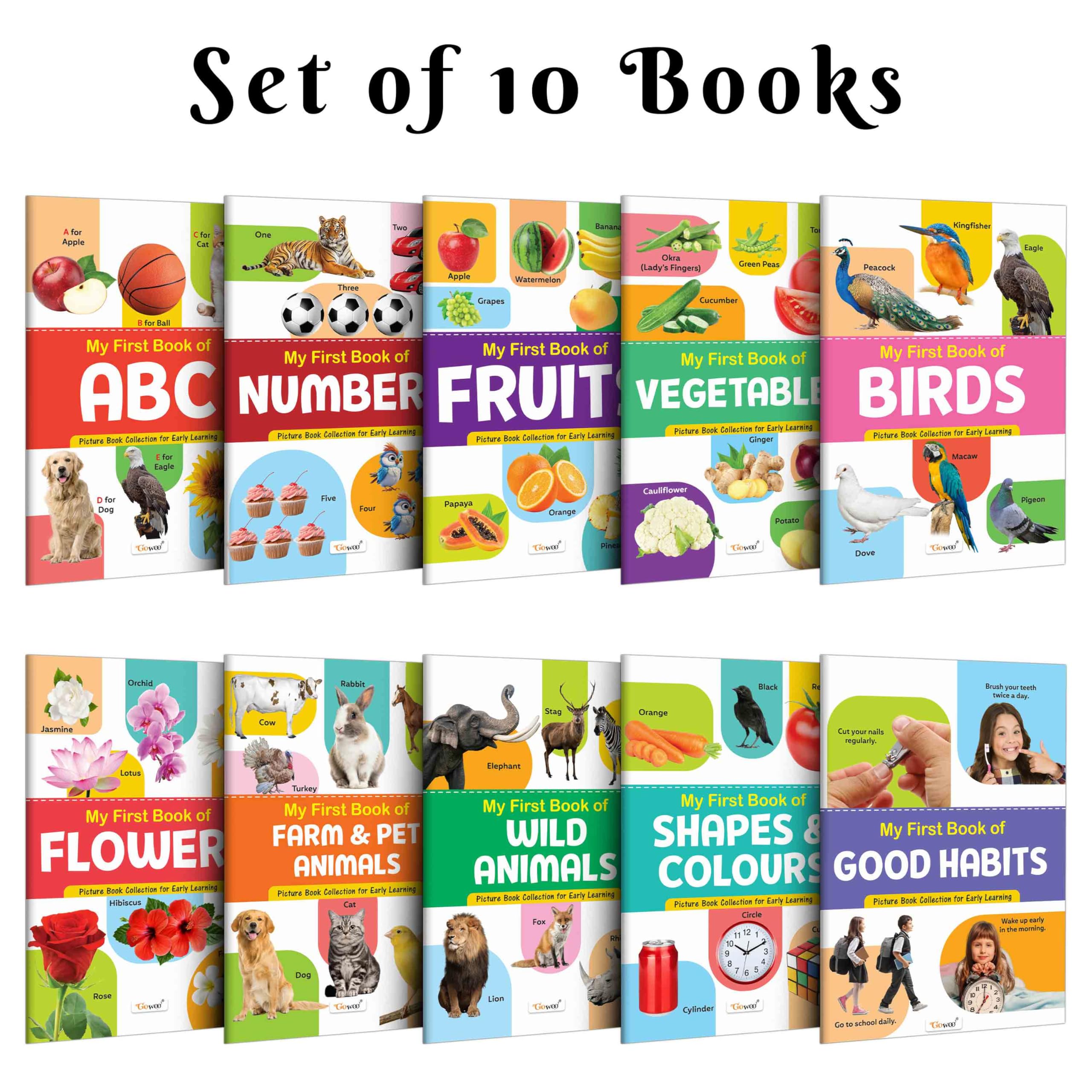 My First Picture Book Collection For Early Learning : Learning Book For Kids, Educational Picture Books For Toddlers, Collection With 10 Topics, Birthday Gifts For Kids