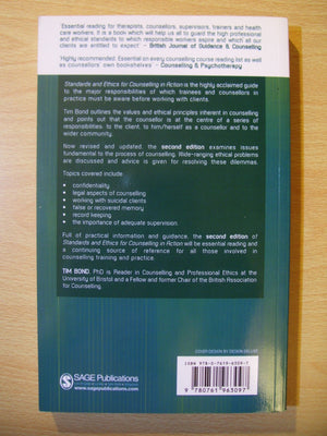 Standards and Ethics for Counselling in Action (Counselling in Action series),Used