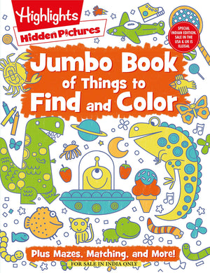 Jumbo Book Of Things To Find And Color: Pluz Mazes, Matching And More For Children Book (English)