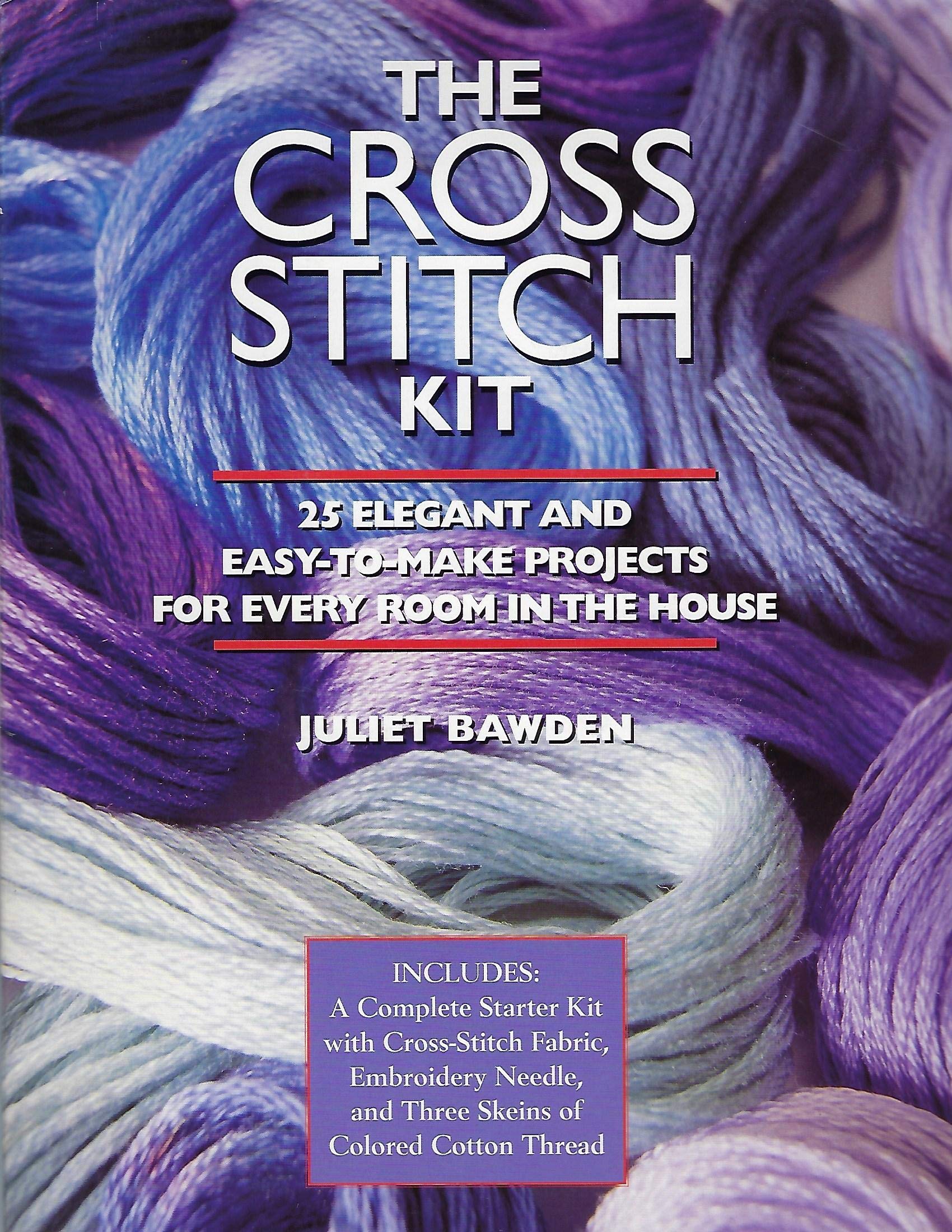 Cross Stitch Kit: 25 Elegant and EasytoMake Projects for Every Room in the House, with Fabric,Used