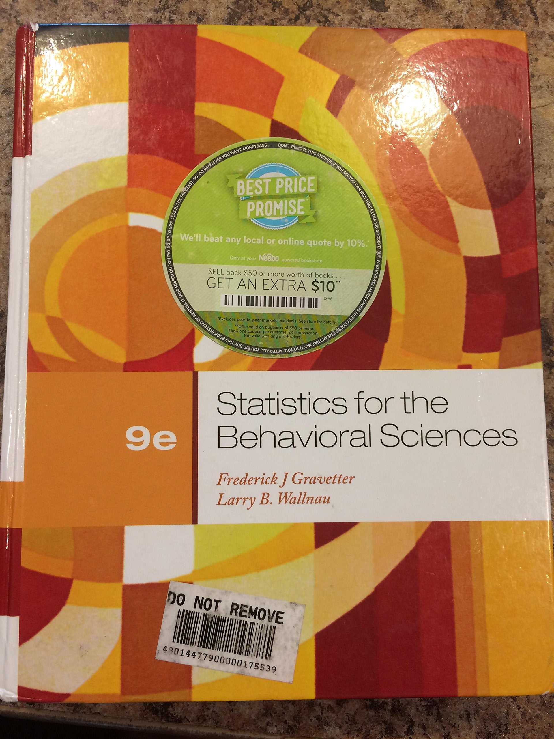 Statistics For The Behavioral Sciences, 9Th Edition