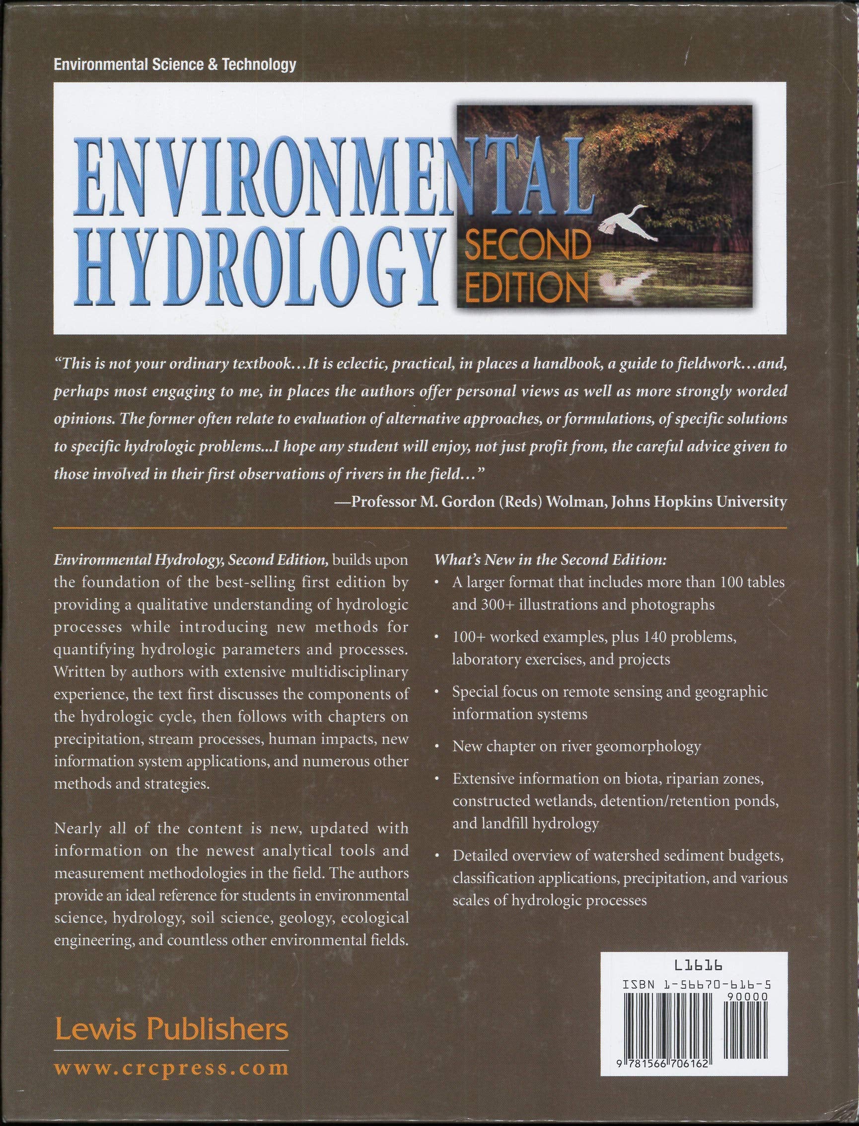 Environmental Hydrology, Second Edition,Used