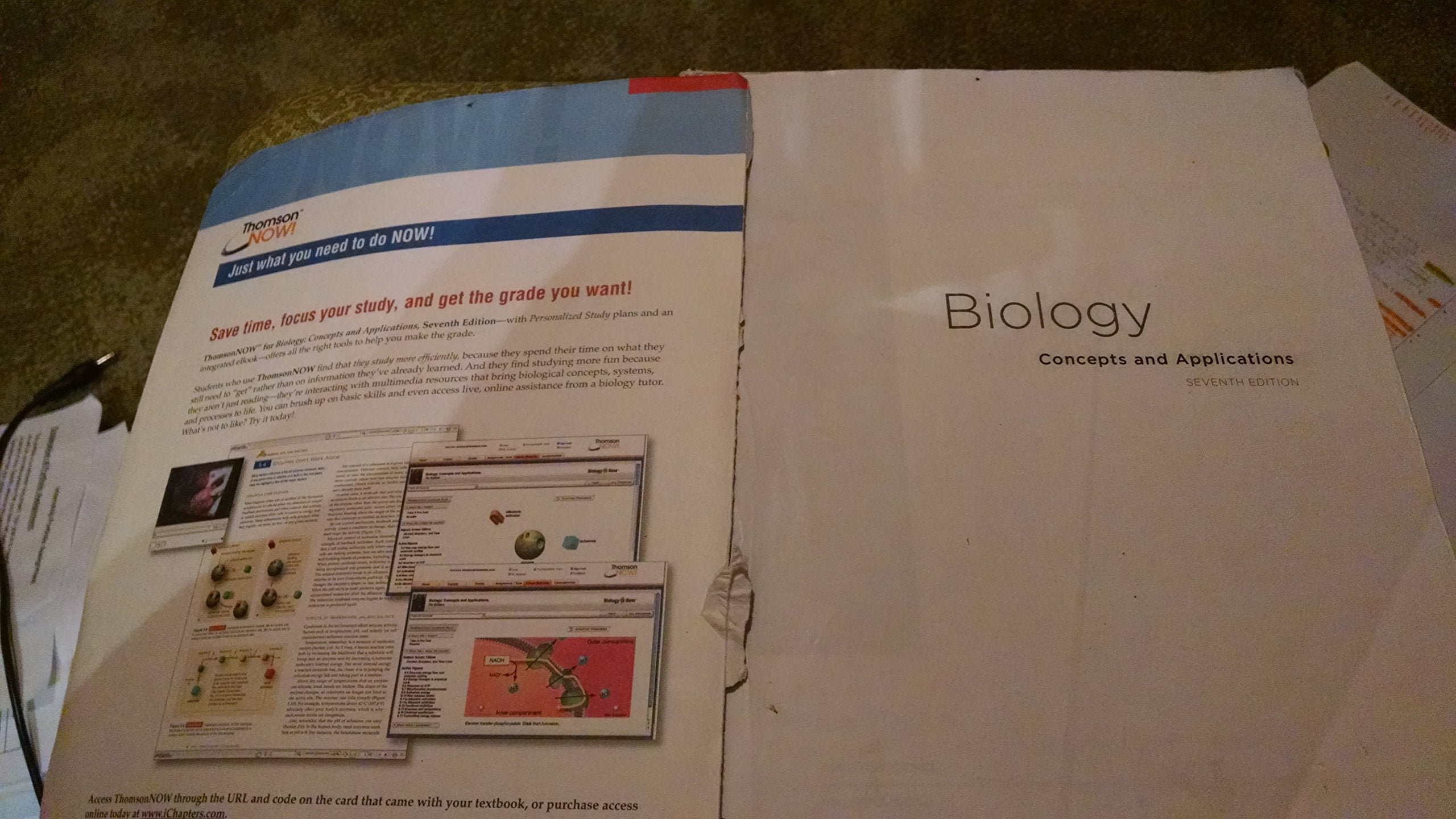 Biology: Concepts and Applications (Available Titles CengageNOW),Used