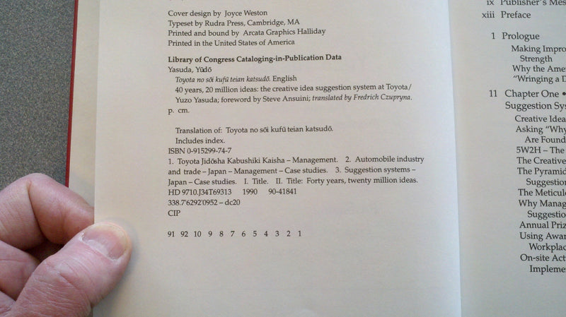 40 Years, 20 Million Ideas: The Toyota Suggestion System,Used