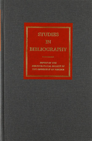 Studies In Bibliography (Volume 60),Used
