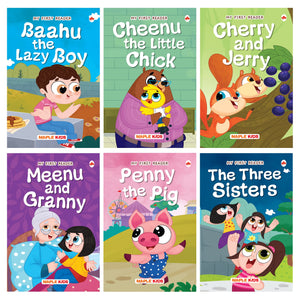 Story Book For Kids - First Reader (Illustrated) (Set Of 6 Books) - Phonic Stories - Bedtime Stories - 2 Years To 6 Years Old - Read Aloud To Infants, Toddlers