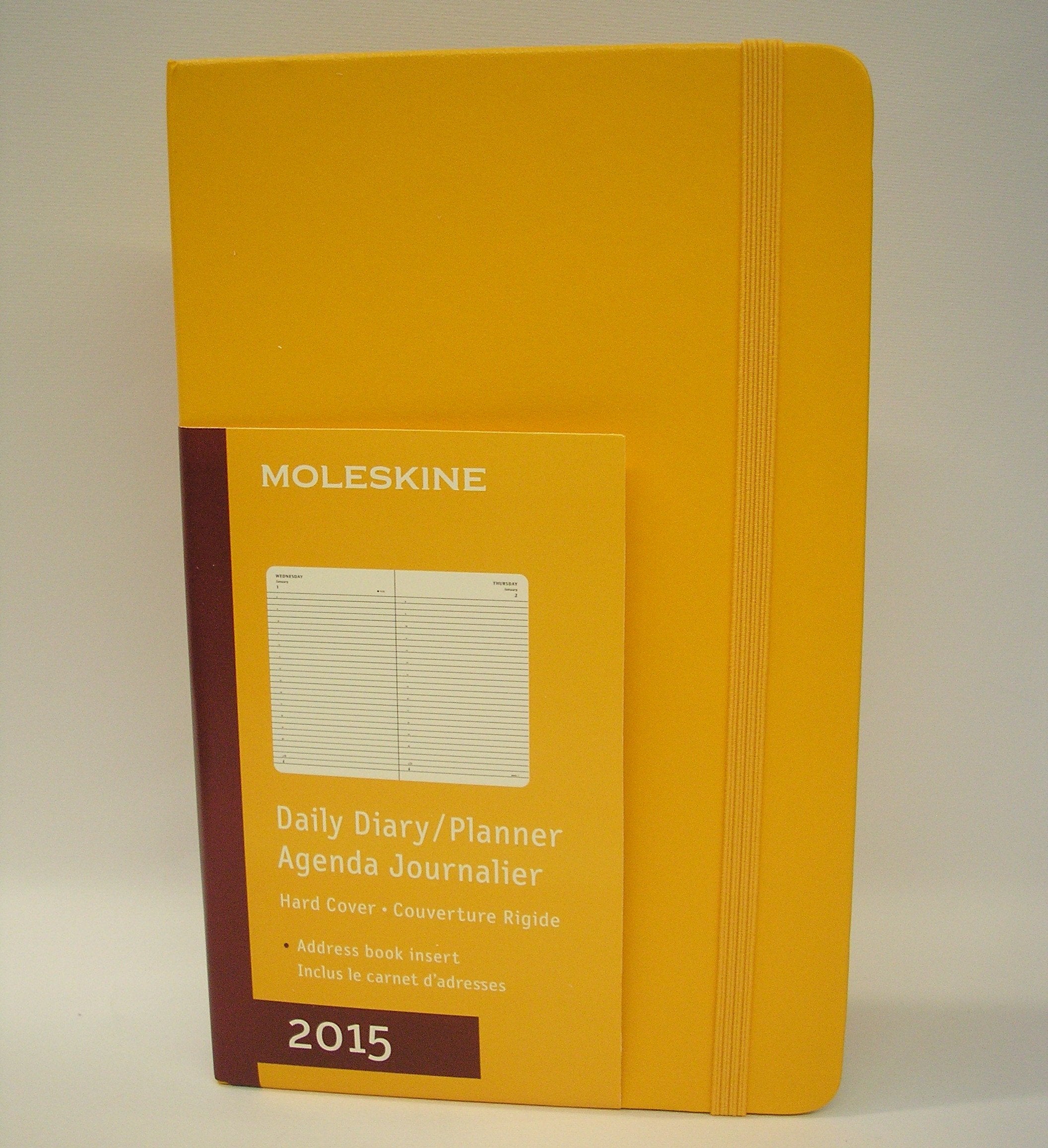 Moleskine 2015 Daily Planner, 12 Month, Large, Orange Yellow, Hard Cover (5 X 8.25)