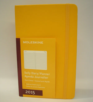 Moleskine 2015 Daily Planner, 12 Month, Large, Orange Yellow, Hard Cover (5 X 8.25)