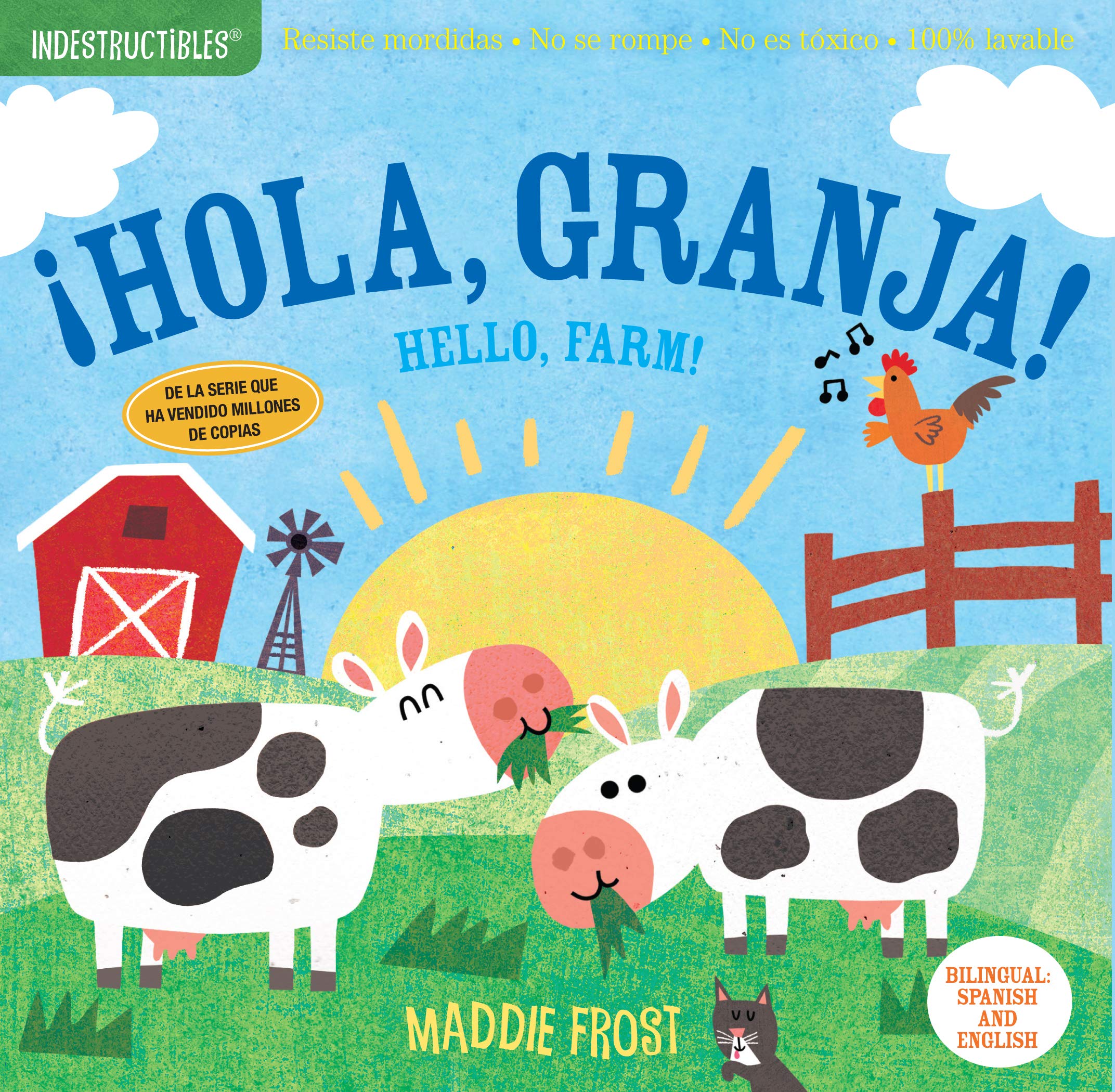 Indestructibles: Hola, granja! / Hello, Farm!: Chew Proof  Rip Proof  Nontoxic  100% Washable (Book for Babies, Newborn Books, S,Used