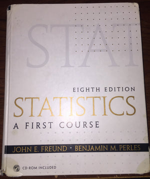 Statistics: A First Course,New