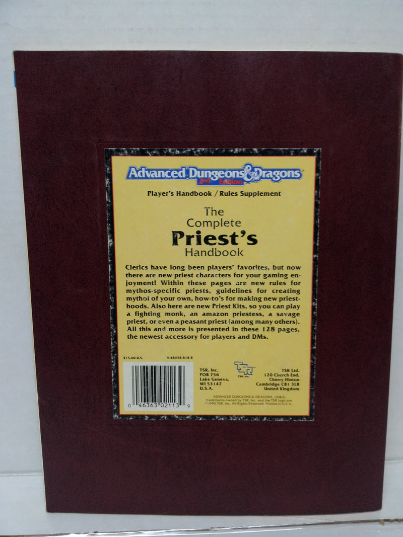 The Complete Priest'S Handbook, Second Edition (Advanced Dungeons & Dragons: Player'S Handbook Rules Supplement #2113,Used
