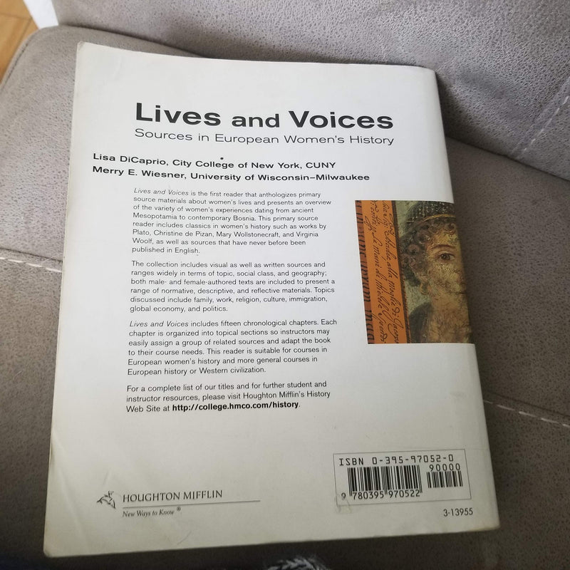 Lives and Voices: Sources in European Women's History,Used