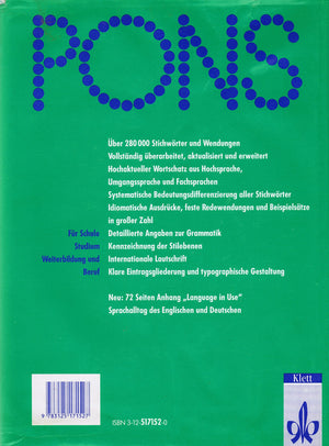 Collins GermanEnglish, EnglishGerman Dictionary : Unabridged,Used