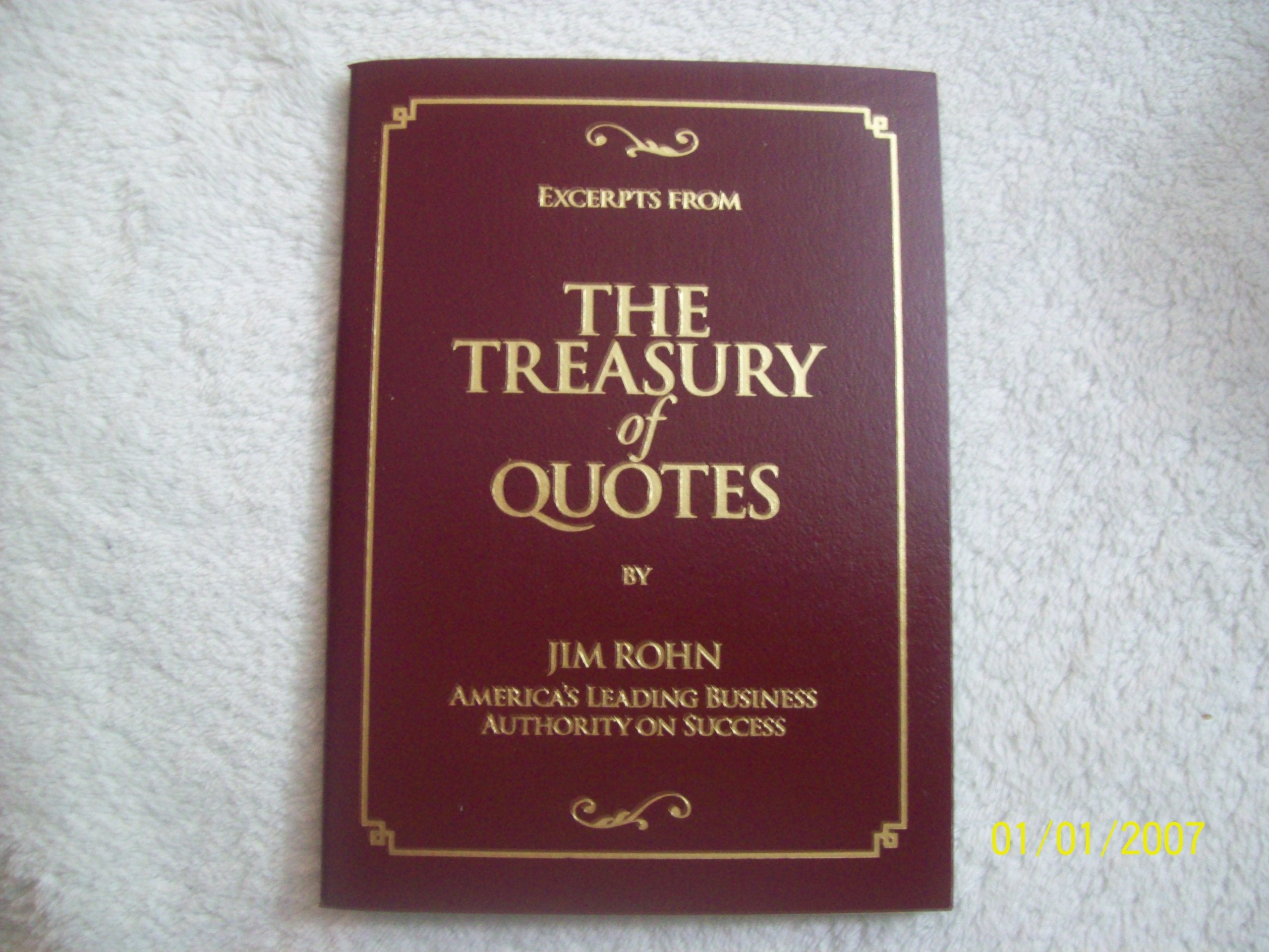 Excerpts from the Treasury of Quotes,Used