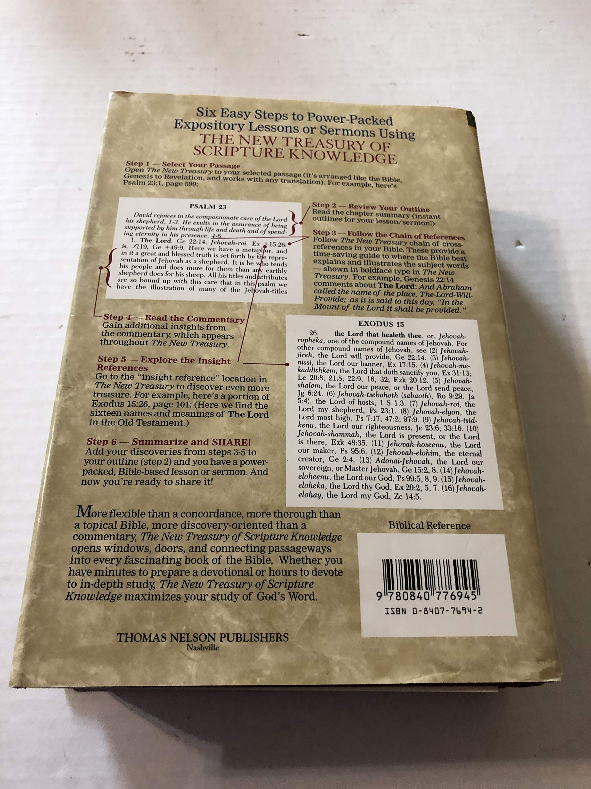 The New Treasury of Scripture Knowledge,Used