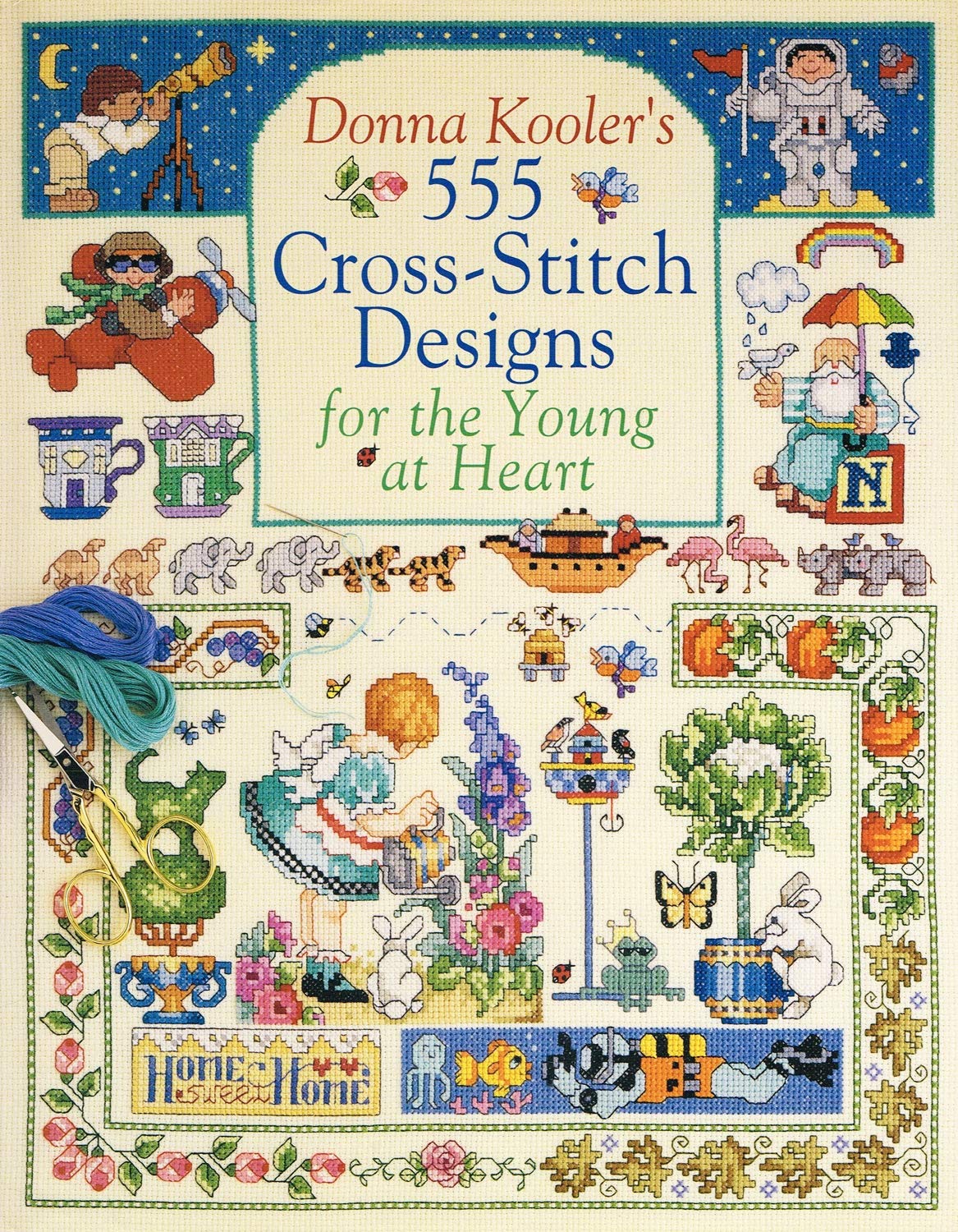 Donna Kooler's 555 CrossStitch Patterns for the Young at Heart,Used