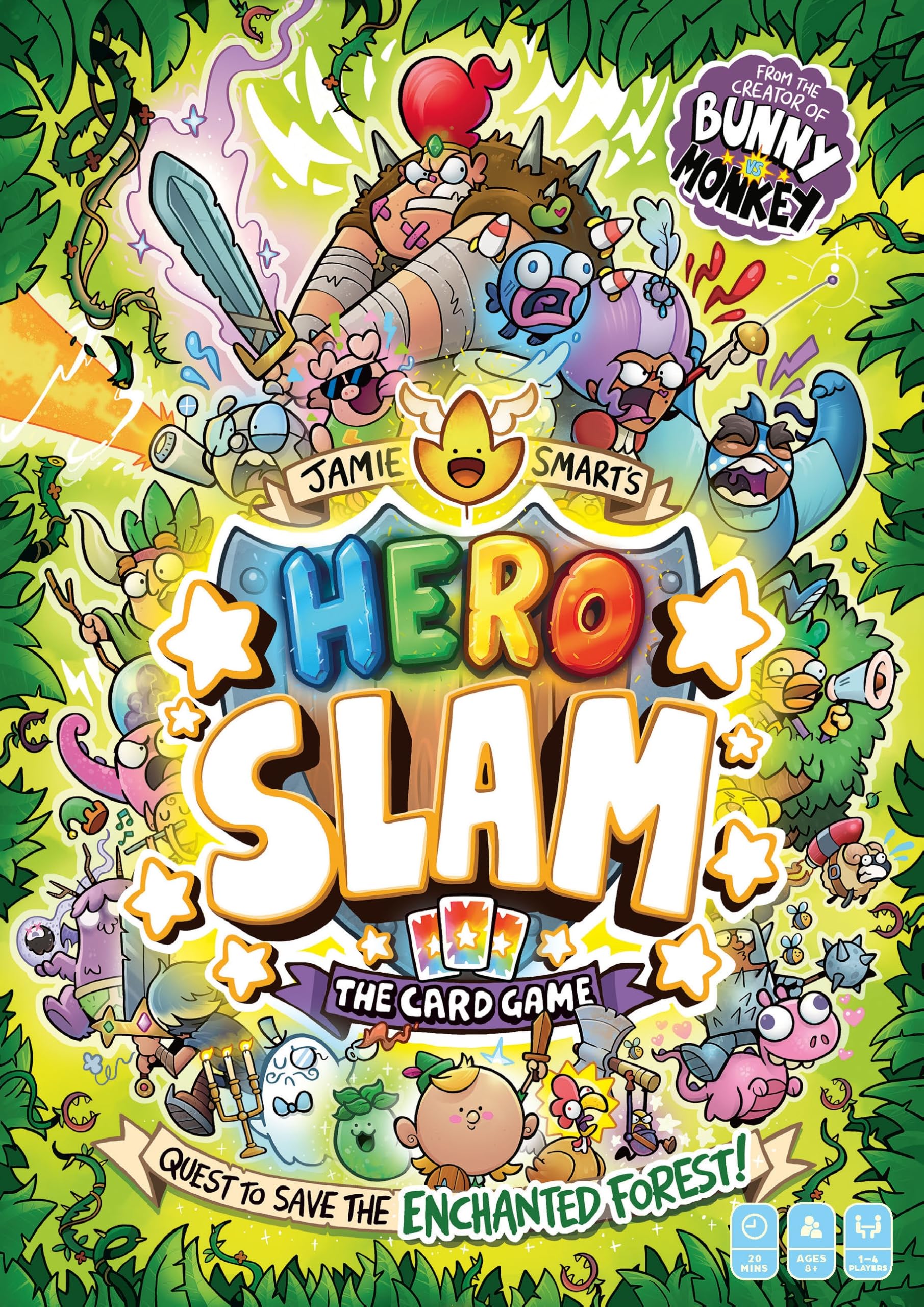 Jamie SmartS Hero Slam  The Card Game  Quest To Save The Enchanted Forest!  From The Creator Of Bunny Vs. Monkey, Fifty Her