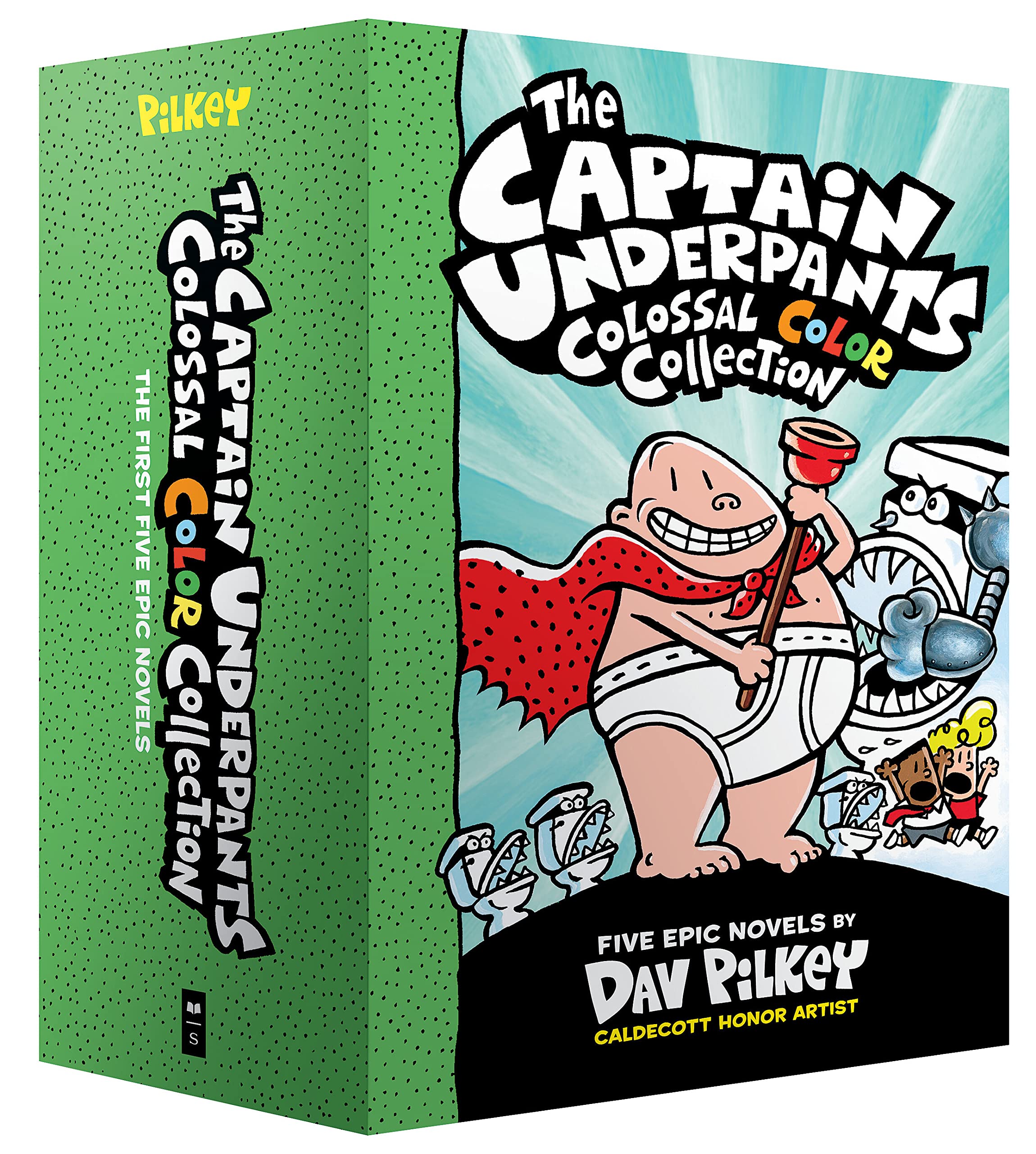 The Captain Underpants Colossal Color Collection (Captain Underpants #15 Boxed Set),New