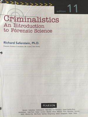 Criminalistics: An Introduction To Forensic Science (11Th Edition)