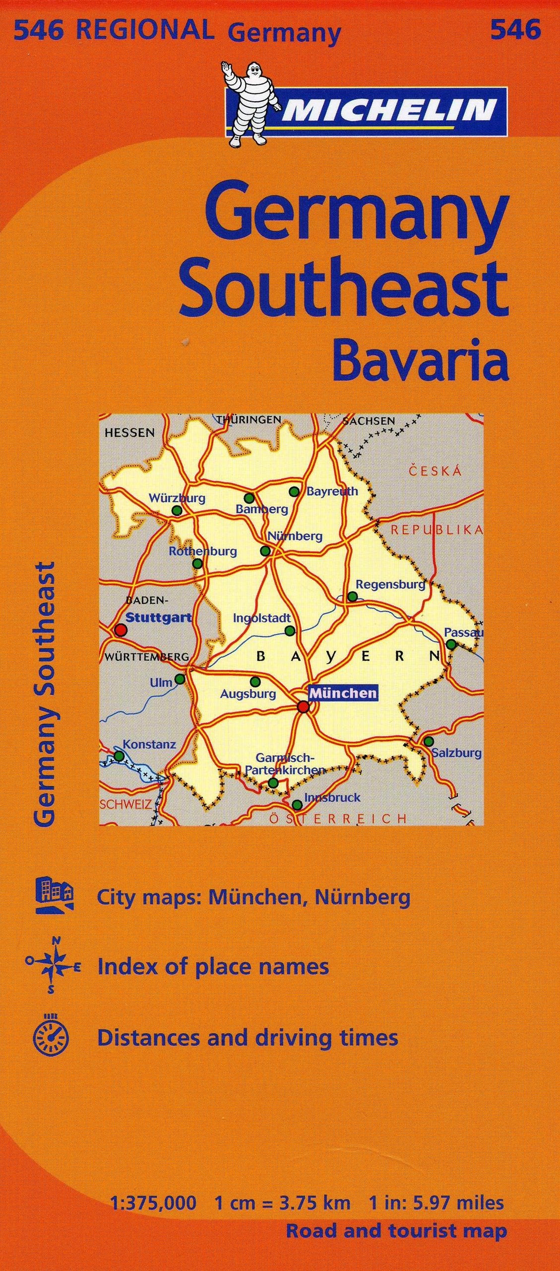 Michelin Germany Southeast Map 546 (Maps/Regional (Michelin)),Used