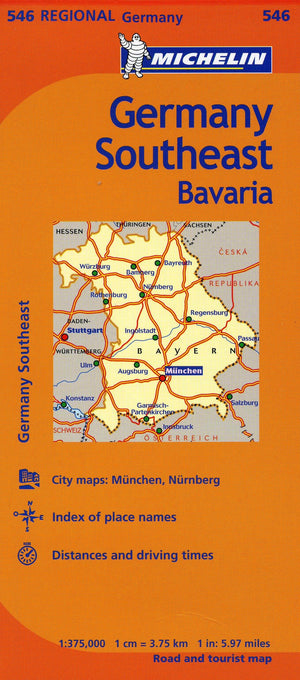 Michelin Germany Southeast Map 546 (Maps/Regional (Michelin)),Used