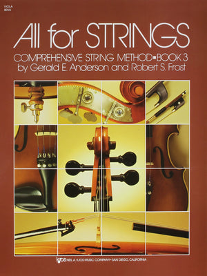 80VA  All for Strings  Book 3  Viola,Used