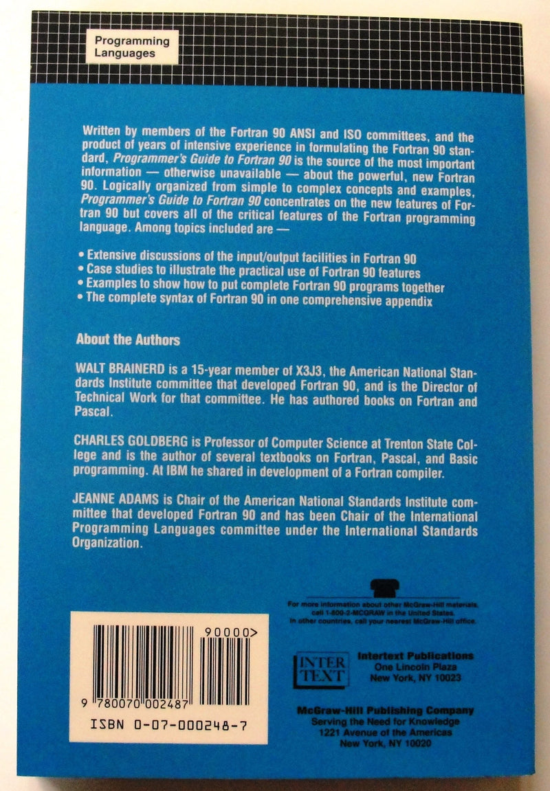 A Programmer's Guide to Fortran 90 (Computing That Works),Used