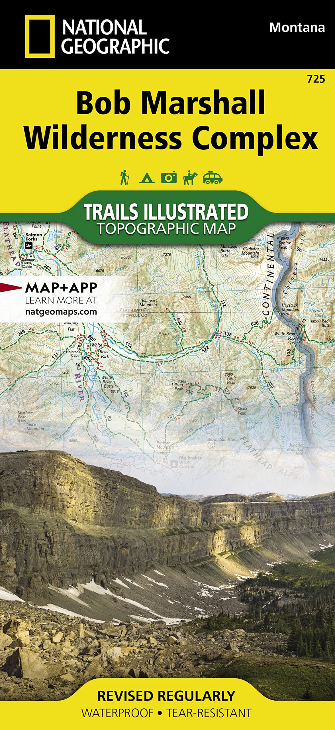 Bob Marshall Wilderness Map (National Geographic Trails Illustrated Map, 725),New