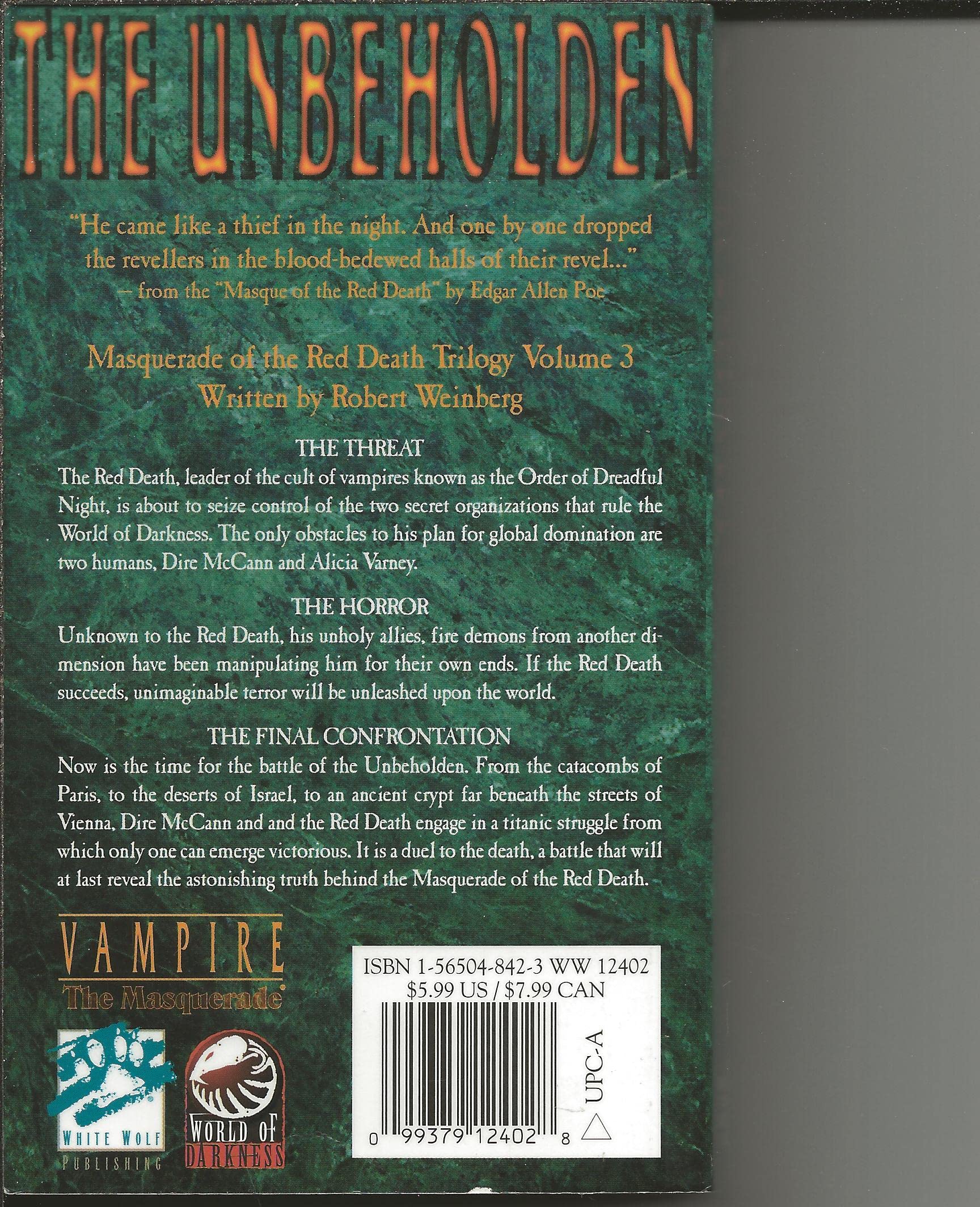 The Unbeholden (Masquerade of the Red Death, Vol 3),Used