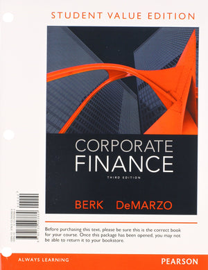 Corporate Finance, Student Value Edition,New