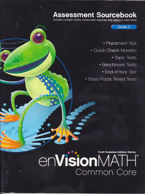 envision math assessment sourcebook Grade 2 common core,Used