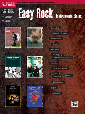 Easy Rock Instrumental Solos For Strings, Level 1: Violin, Book & Online Audio/Software (Easy Instrumental Solos Series)