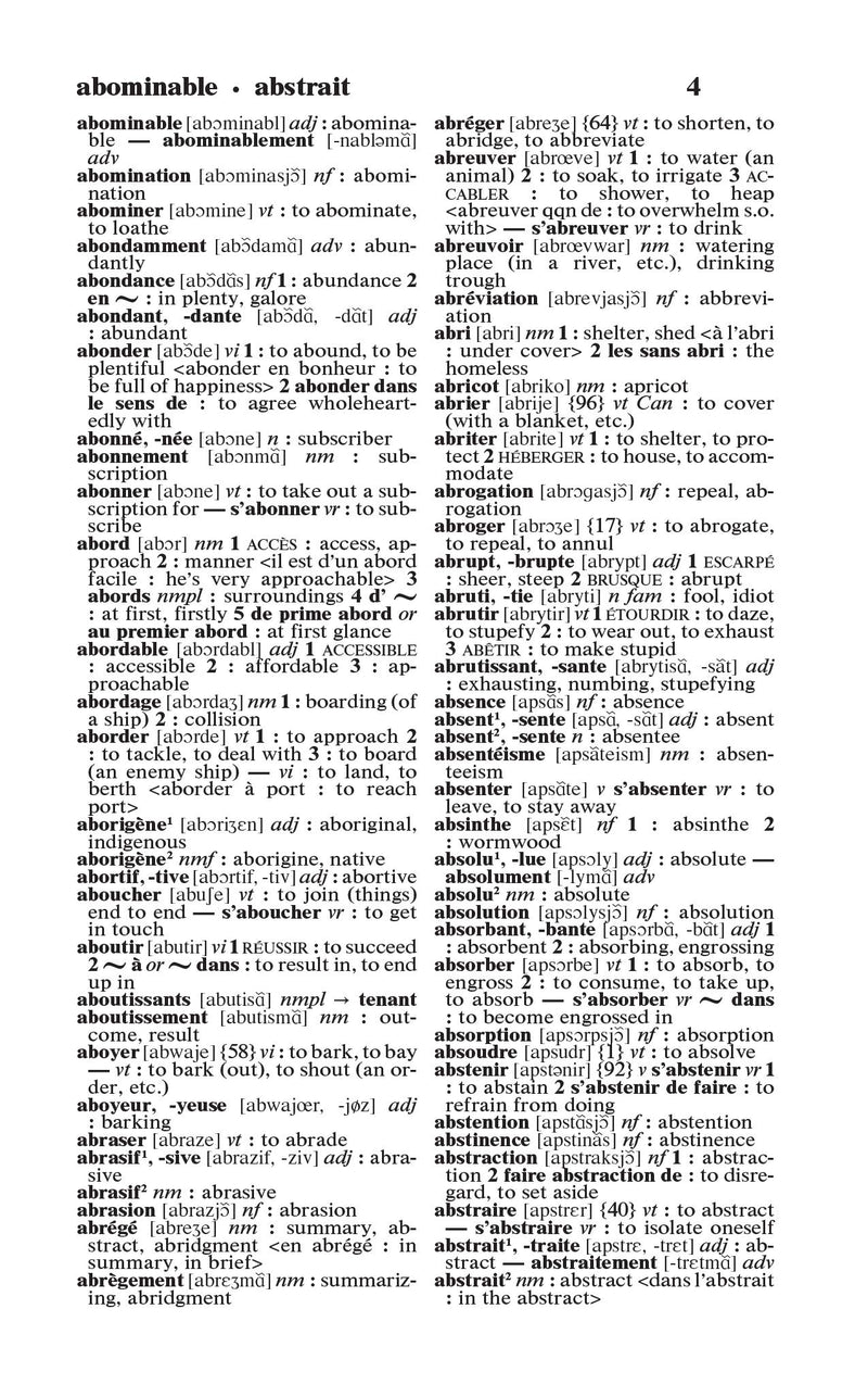 Merriamwebster'S Frenchenglish Dictionary, Newest Edition, Massmarket Paperback (English & French Edition) (Multilingual, Eng,New