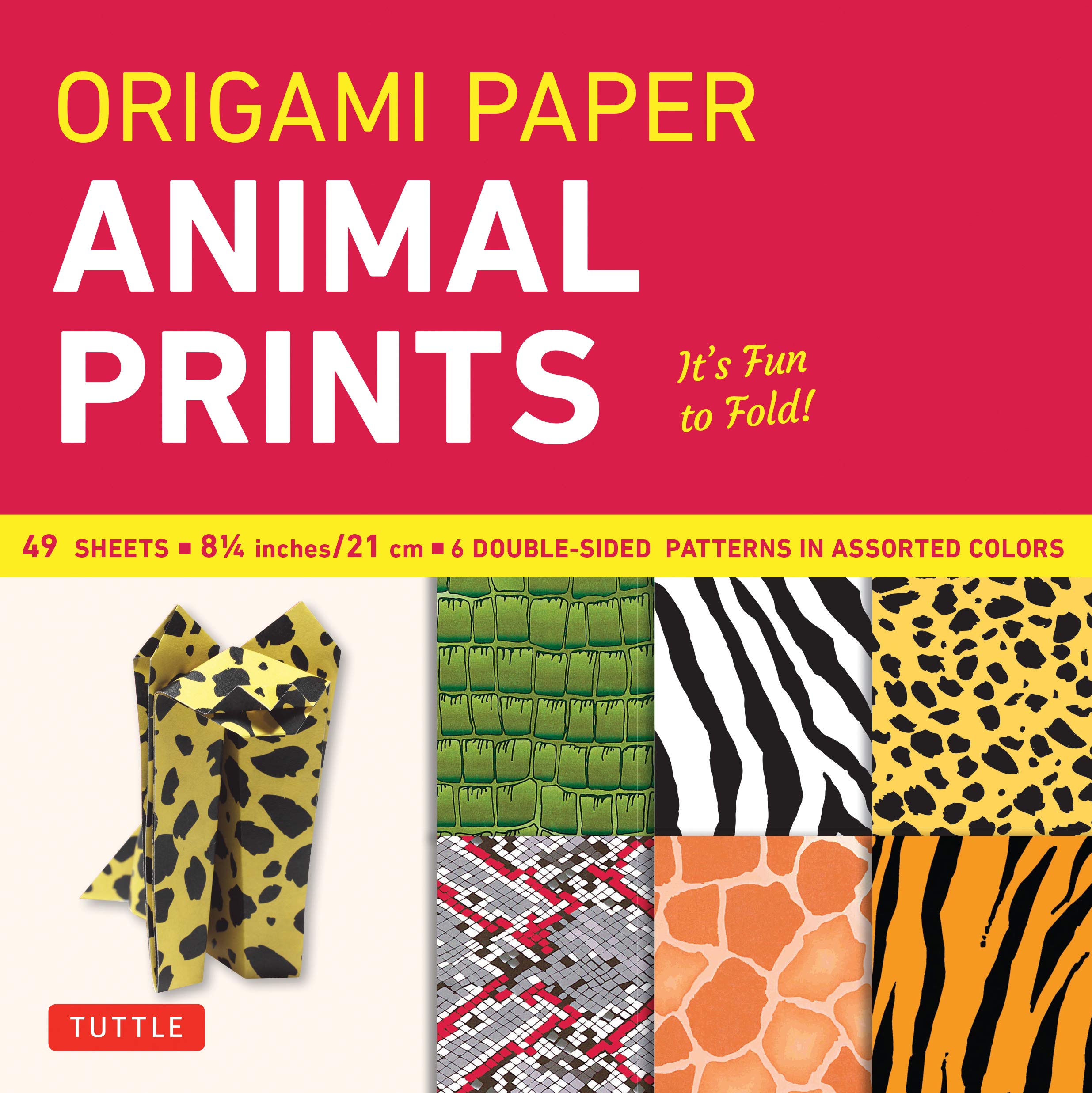 Origami Paper  Animal Prints  8 1/4  49 Sheets: Tuttle Origami Paper: Large Origami Sheets Printed With 6 Different Patterns