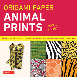 Origami Paper  Animal Prints  8 1/4  49 Sheets: Tuttle Origami Paper: Large Origami Sheets Printed With 6 Different Patterns