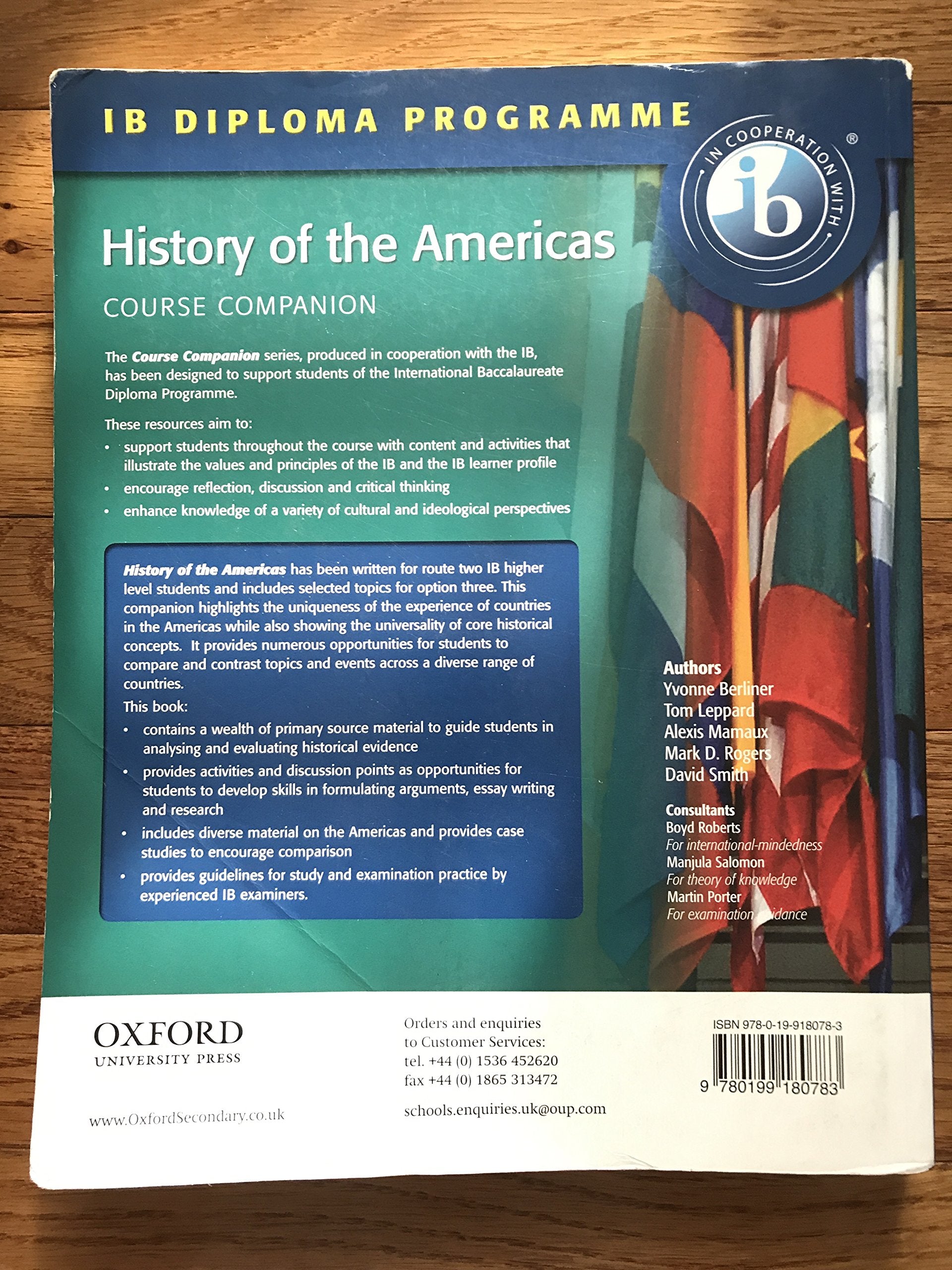 History of the Americas Course Companion: IB Diploma Programme (International Baccalaureate),Used