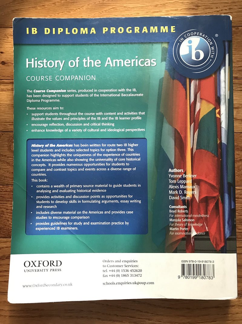 History of the Americas Course Companion: IB Diploma Programme (International Baccalaureate),Used