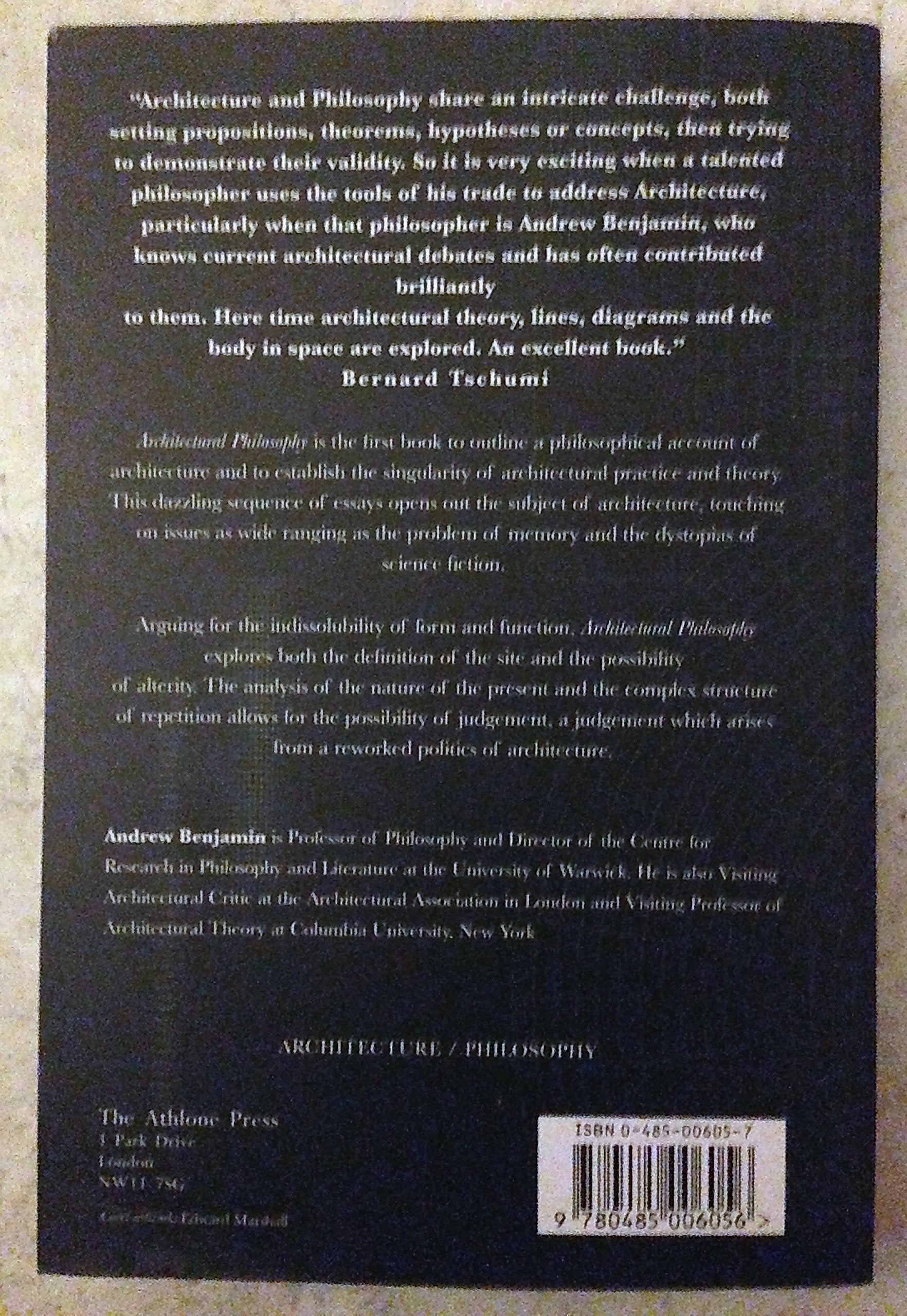 Architectural Philosophy: Repetition, Function, Alterity,Used