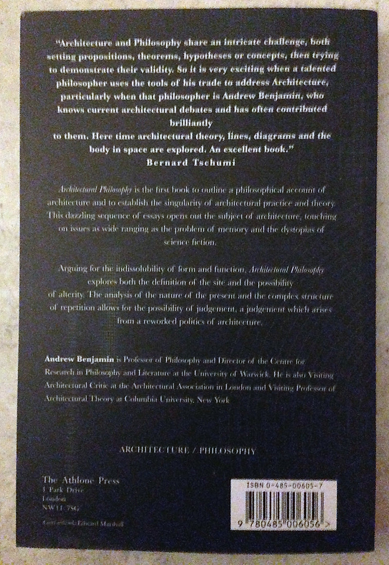 Architectural Philosophy: Repetition, Function, Alterity,Used