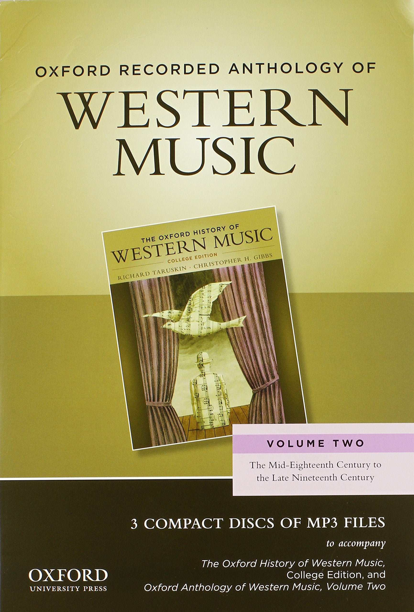 Oxford Recorded Anthology of Western Music: Volume Two: The MidEighteenth Century to the Late Nineteenth Century3 CDs,Used