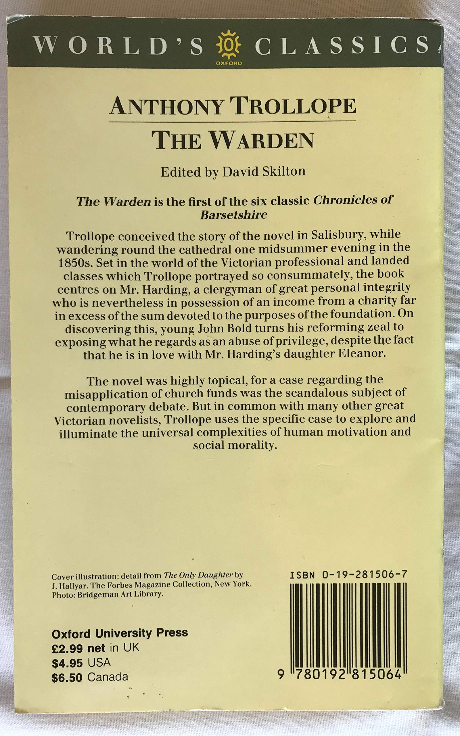 The Warden (The ^AWorld's Classics),Used
