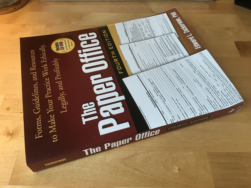 The Paper Office, Fourth Edition: Forms, Guidelines, and Resources to Make Your Practice Work Ethically, Legally, and Profitably,Used