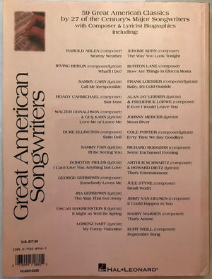 Great American Songwriters Piano, Vocal and Guitar Chords,Used